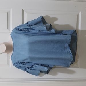 Loft Women's Medium Light Blue Denim Blouse